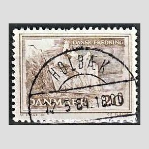 FRIM�RKER DANMARK | 1962 - AFA 411 - M�ns klint - 20 �re gr�brun - Pragt Stemplet
