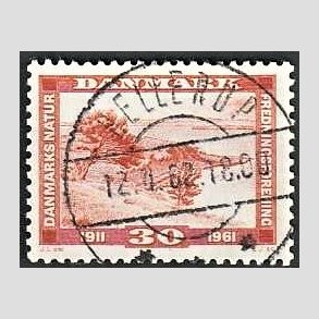 FRIM�RKER DANMARK | 1961 - AFA 392 - Naturfredningsforening 50 �r. - 30 �re brunr�d - Pragt Stemplet Hellerup