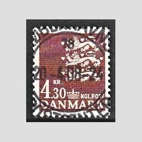 FRIMRKER DANMARK | 1980 - AFA 707 - Rigsvben 4,30 Kr. brun - Lux Stemplet