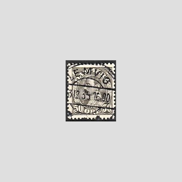 FRIMRKER DANMARK | 1934 - AFA 209 - Chr. X 50 re gr - Lux Stemplet Lemvig