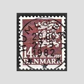 FRIMRKER DANMARK | 1982 - AFA 753 - Rigsvben 14 Kr. brun - Lux Stemplet Humlebk