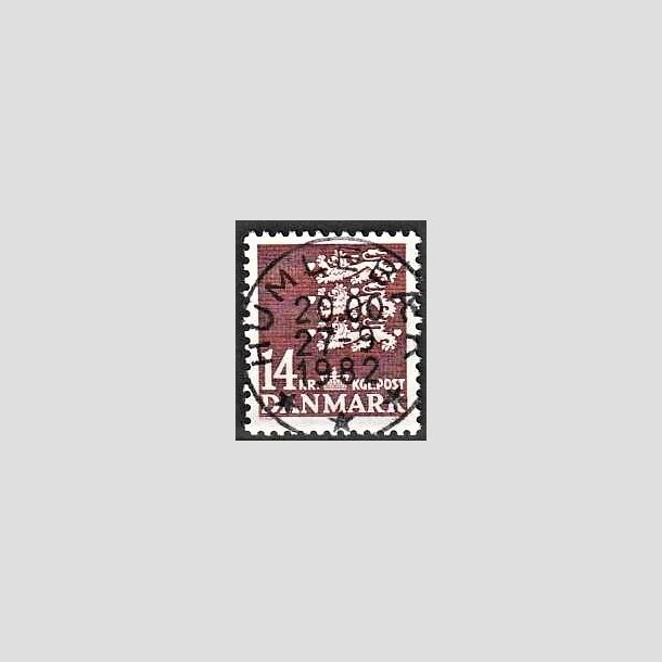 FRIMRKER DANMARK | 1982 - AFA 753 - Rigsvben 14 Kr. brun - Lux Stemplet Humlebk