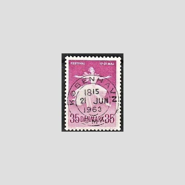 FRIMRKER DANMARK | 1959 - AFA 377 - Ballet og Musikfestival - 35 re rdlilla - Pragt Stemplet