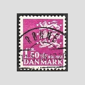 FRIMRKER DANMARK | 1962 - AFA 405 - Rigsvben 1,50 Kr. rdlilla - Lux Stemplet Rnne