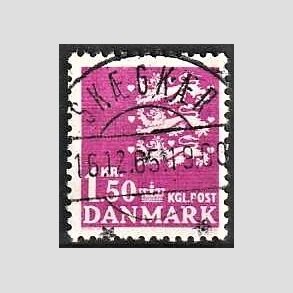 FRIMRKER DANMARK | 1962 - AFA 405 - Rigsvben 1,50 Kr. rdlilla - Lux Stemplet Skgkr