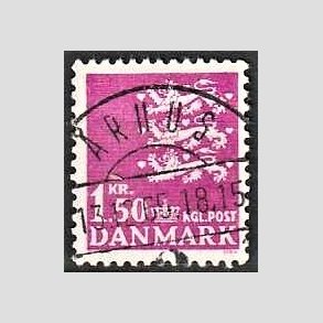 FRIMRKER DANMARK | 1962 - AFA 405 - Rigsvben 1,50 Kr. rdlilla - Lux Stemplet rhus