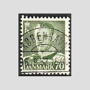 FRIMRKER DANMARK | 1950 - AFA 324 - Fr. IX 70 re mrkgrn - Lux Stemplet