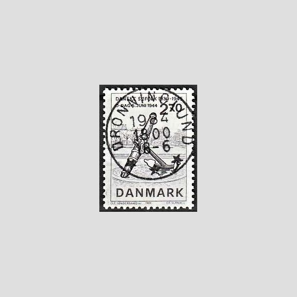 FRIMRKER DANMARK | 1984 - AFA 805 - Normandiets invation danske skibe - 2,70 Kr. brun - Pragt Stemplet