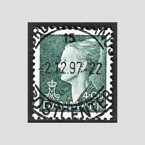 FRIMRKER DANMARK | 1997 - AFA 1152 - Dronning Margrethe II - 4,00 Kr. grn - Pragt Stemplet