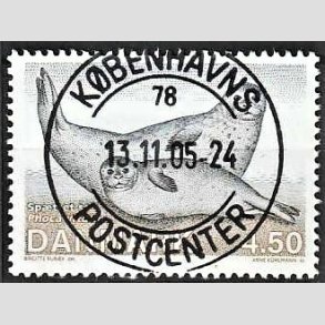 FRIM�RKER DANMARK | 2005 - AFA 1451 - S�ler i Danmark - 4,50 Kr. sp�ttet s�l - Pragt Stemplet