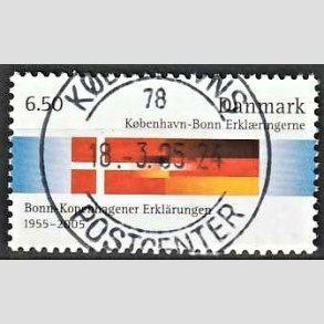 FRIM�RKER DANMARK | 2005 - AFA 1431 - K�benhavn-Bonn - 6,50 Kr. flerfarvet - Pragt Stemplet