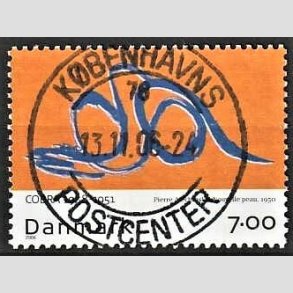 FRIM�RKER DANMARK | 2006 - AFA 1486 - Cobra-malere 9. - 7,00 Kr. Pierre Alechinsky - Pragt Stemplet