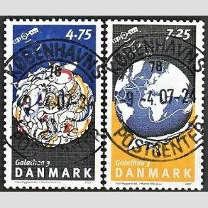 FRIM�RKER DANMARK | 2007 - AFA 1505,1506 - Galathea 3. - 4,75 + 7,25 Kr. flerfarvet i s�t - Pragt Stemplet
