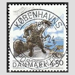 FRIM�RKER DANMARK | 2004 - AFA 1384 - Heimdal - 4,50 Kr. flerfarvet - Pragt Stemplet