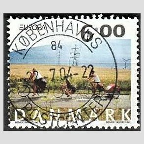 FRIM�RKER DANMARK | 2004 - AFA 1396 - Cykel og sejlerferie - 6,00 Kr. flerfarvet - Pragt Stemplet