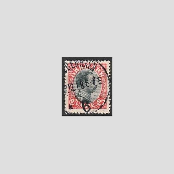 FRIMRKER DANMARK | 1918-20 - AFA 102 - Chr. X 27 re rd/sort - Stemplet