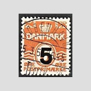 FRIMRKER DANMARK | 1955-56 - AFA 361 - 5/ 6 re orangerd Provisorier - Lux Stemplet 