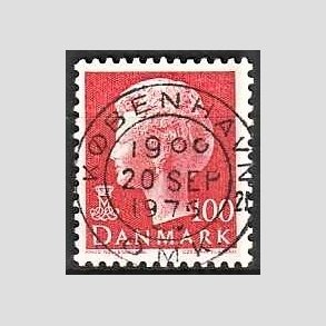 FRIMRKER DANMARK | 1976 - AFA 620 - Dronning Margrethe - 100 re rd - Pragt Stemplet