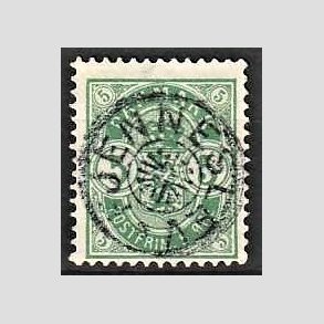FRIM�RKER DANMARK | 1895 - AFA 34C - 5 �re gr�n - Lux Stemplet 