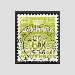 FRIM�RKER DANMARK | 1976 - AFA 617 - B�lgelinie 60 �re lysgr�n - Lux Stemplet S�nderborg