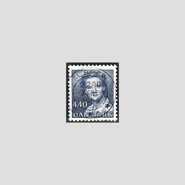 FRIMRKER DANMARK | 1989 - AFA 927 - Dronning Margrethe - 4,40 Kr. bl - Pragt Stemplet