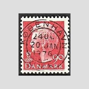 FRIMRKER DANMARK | 1974 - AFA 574 - Dronning Margrethe - 90 re rd - Pragt Stemplet Kbenhavn