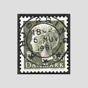 FRIMRKER DANMARK | 1981 - AFA 716 - Dronning Margrethe - 230 re sortgrn - Pragt Stemplet Hjrring