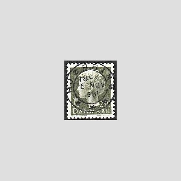 FRIMRKER DANMARK | 1981 - AFA 716 - Dronning Margrethe - 230 re sortgrn - Pragt Stemplet Hjrring