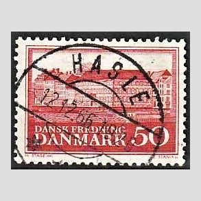 FRIM�RKER DANMARK | 1966 - AFA 445 - Fredningsserie Assistenshuset - 50 �re r�d - Pragt Stemplet