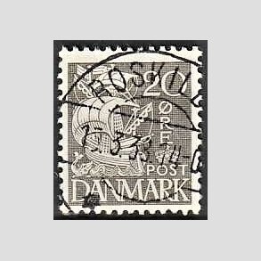 FRIM�RKER DANMARK | 1933 - AFA 204 - Karavel 20 �re gr� Type I - Lux Stemplet