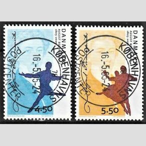 FRIM�RKER DANMARK | 2005 - AFA 1432,1433 - August Bournonville - 4,50 + 5,50 Kr. flerfarvet i s�t - Pragt Stemplet