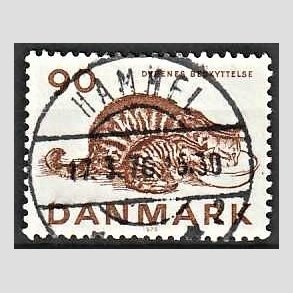 FRIM�RKER DANMARK | 1975 - AFA 605 - Dyrenes Beskyttelse 100 �r. - Pragt Stemplet