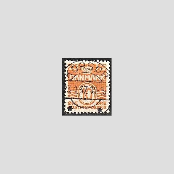 FRIMRKER DANMARK | 1933 - AFA 202 - Blgelinie 10 re orange type IA - Lux Stemplet Korsr