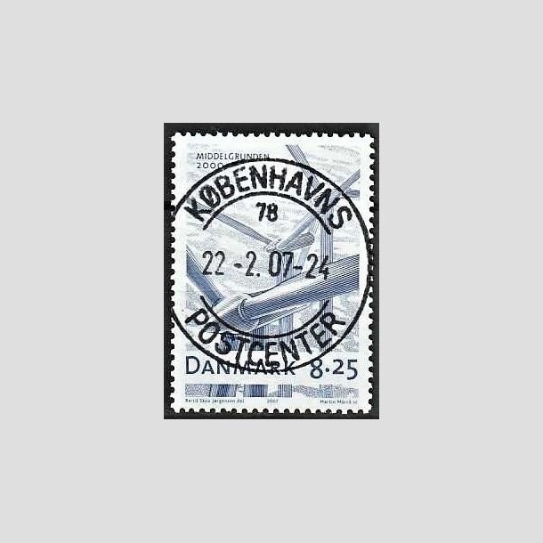 FRIMRKER DANMARK | 2007 - AFA 1495 - Danske vindmller - 8,25 Kr. bl - Pragt Stemplet