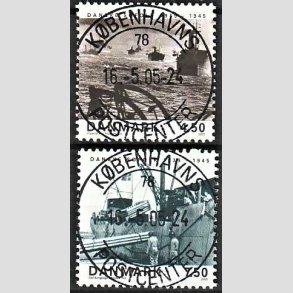 FRIM�RKER DANMARK | 2005 - AFA 1435,1436 - Danske s�folk - 4,50 + 7,50 Kr. i s�t - Pragt Stemplet K�benhavn