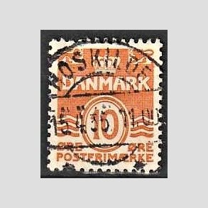 FRIM�RKER DANMARK | 1933 - AFA 202 - B�lgelinie 10 �re orange type IA - Lux Stemplet