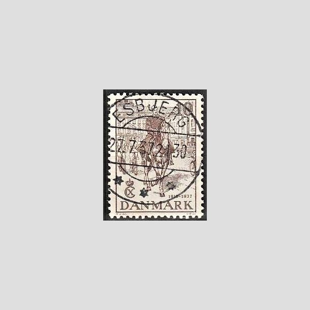 FRIMRKER DANMARK | 1937 - AFA 240 - Chr. X 25 re jubilum 10 re brun - Lux Stemplet Esbjerg