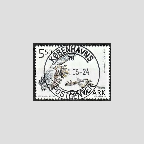 FRIMRKER DANMARK | 2004 - AFA 1410 - Rovfugle i Danmark - 5,50 Kr. Spurvehg - Pragt Stemplet