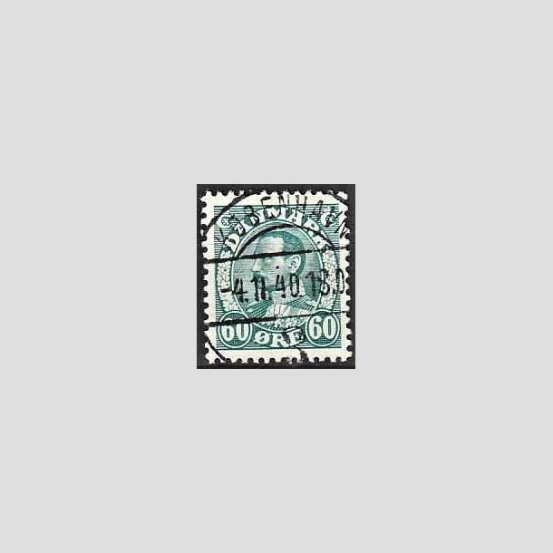 FRIMRKER DANMARK | 1934 - AFA 210 - Chr. X 60 re blgrn - Lux Stemplet