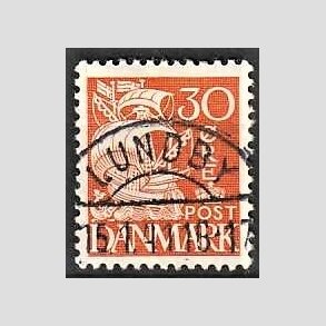 FRIM�RKER DANMARK | 1940 - AFA 259 - Karavel 30 �re orange Type II - Pragt Stemplet