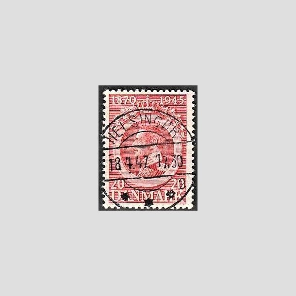 FRIMRKER DANMARK | 1945 - AFA 291 - Chr. X 75 r 20 re rd - Pragt Stemplet