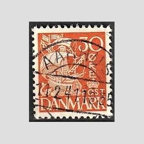 FRIM�RKER DANMARK | 1940 - AFA 259 - Karavel 30 �re orange Type II - Pragt Stemplet