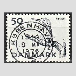 FRIM�RKER DANMARK | 1975 - AFA 601 - Truede dyr - 50 �re gr�bl� - Pragt Stemplet