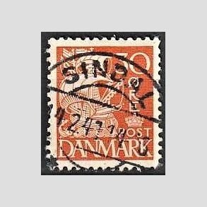 FRIM�RKER DANMARK | 1940 - AFA 259 - Karavel 30 �re orange Type II - Pragt Stemplet