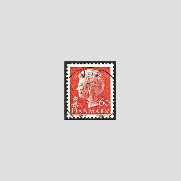 FRIMRKER DANMARK | 1974 - AFA 572 - Dronning Margrethe - 60 re orange - Pragt Stemplet Vr