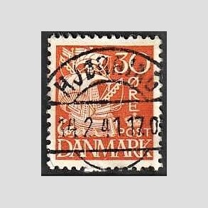 FRIM�RKER DANMARK | 1940 - AFA 259 - Karavel 30 �re orange Type II - Pragt Stemplet