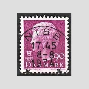 FRIMRKER DANMARK | 1974 - AFA 562 - Dronning Margrethe - 90 re violet - Pragt Stemplet