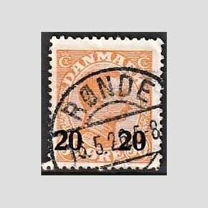 FRIMRKER DANMARK | 1926 - AFA 152 - 20 20/30 re orange Chr. X provisorier - Lux Stemplet 