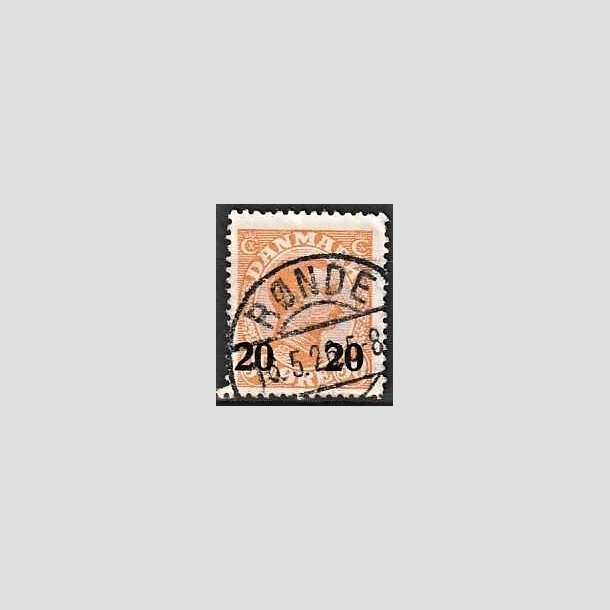 FRIMRKER DANMARK | 1926 - AFA 152 - 20 20/30 re orange Chr. X provisorier - Lux Stemplet "RNDE"