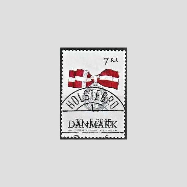 FRIMRKER DANMARK | 2015 - AFA 1814 - Danske ordener - 7,00 Kr. flerfarvet - Pragt Stemplet